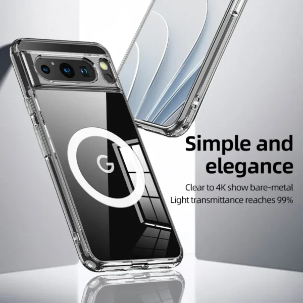2024 Fashion Magnetic Case For Google Pixel 9 Pro 8 8A 7 Dull Polish Wireless Charger Cover Anti-knock Cases For Pixel7A Pixel8 - Image 4