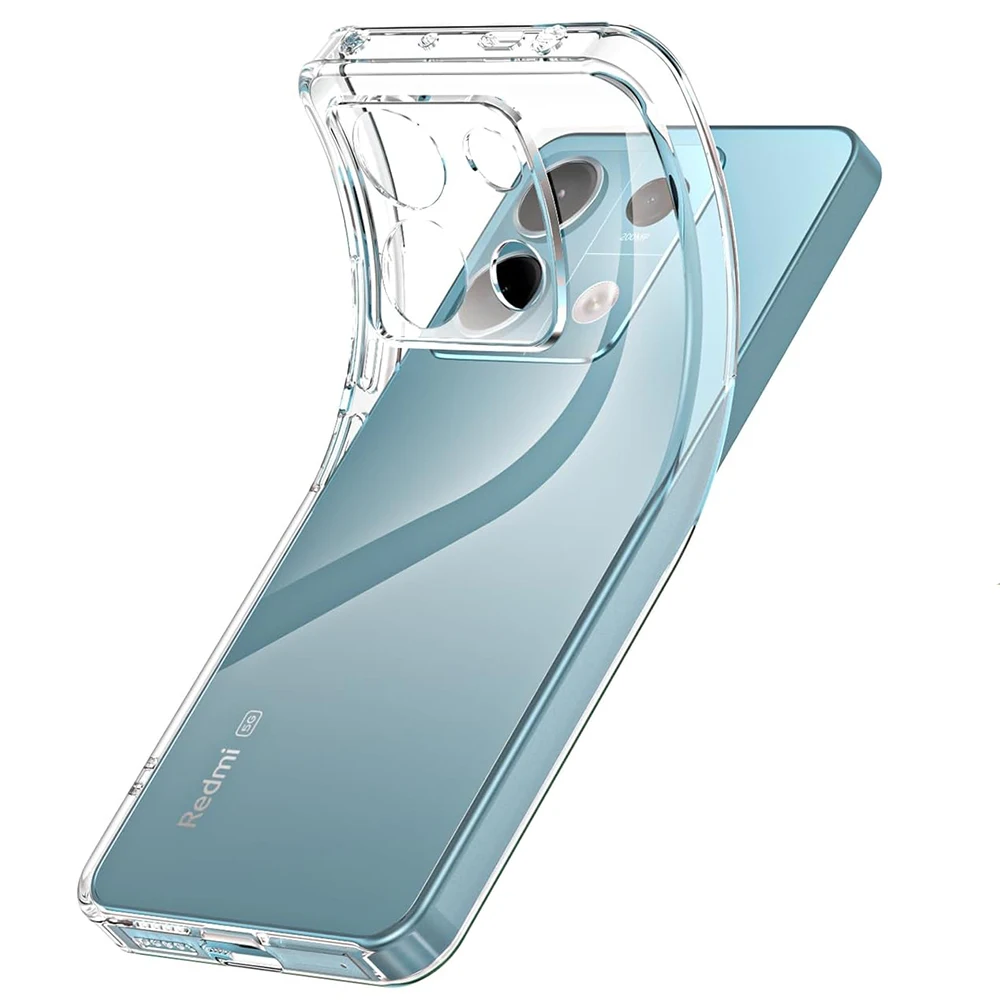 Ultra Thin Silicone Soft Case For Xiaomi Redmi Note 13 Pro Plus Pro 4G 5G Clear Transparent Case For Redmi Note13 Note 13Pro