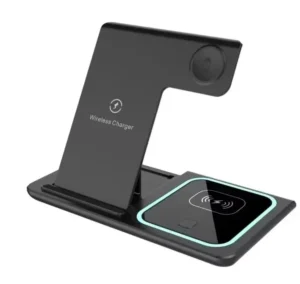 3 in 1 Foldable Charging Station 30W LED Fast Wireless Charger Stand For iPhone 15 14 13 12 11 Apple Watch 9 8 7 6 5 Airpods Pro