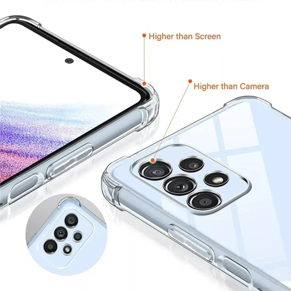 Shockproof Clear Silicone Case For Samsung A15 A25 A35 A55 A54 A34 A14 A04 A53 A73 A33 A23 A13 A52 A32 A51 A71 A50 A7 A9 A8 Capa - Image 3