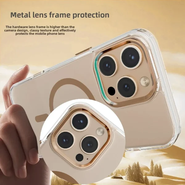 Luxury Magnetic Clear Phone Case For iPhone 16 15 14 13 12 Pro Max Plus For Magsafe Wireless Charge Shockproof Transparent Cover - Image 3