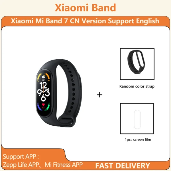 Xiaomi Mi Band 7 CN version Smart Bracelet kit 1.62" AMOLED Display Blood Oxygen Fitness Traker Heart Rate Waterproof