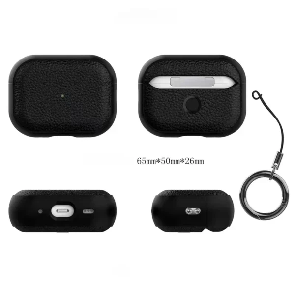 Leather Texture Case For Apple Airpods 1 2 3 4 Pro air pods Wrieless Bluetooth Earphone Protective Cover - Image 2